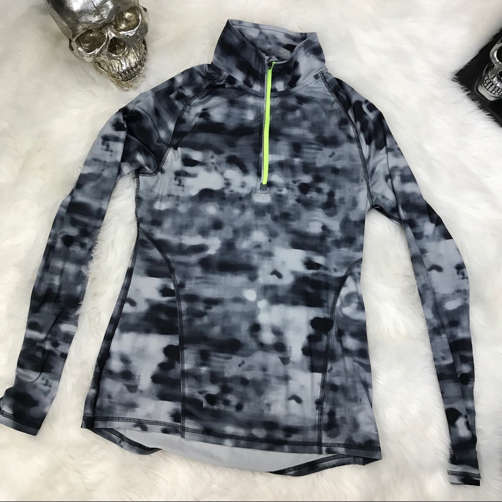 Champion 1/4 zip pullover athletic fitted workout long sleeve top duodry XS